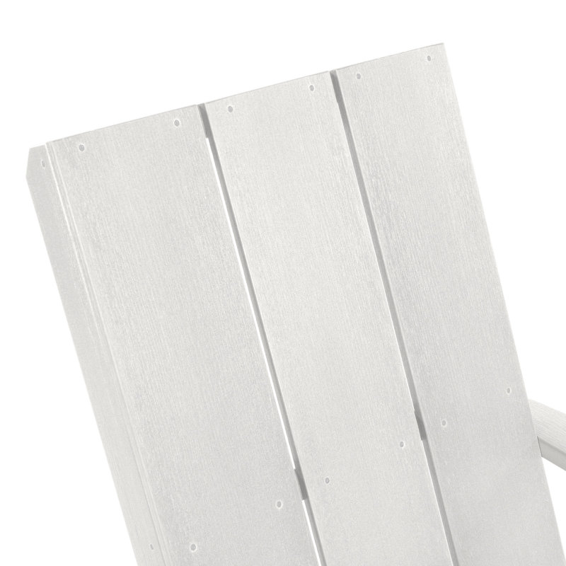 Chaise Adirondack en plastique avec repose-pieds Byrnes, Blanc