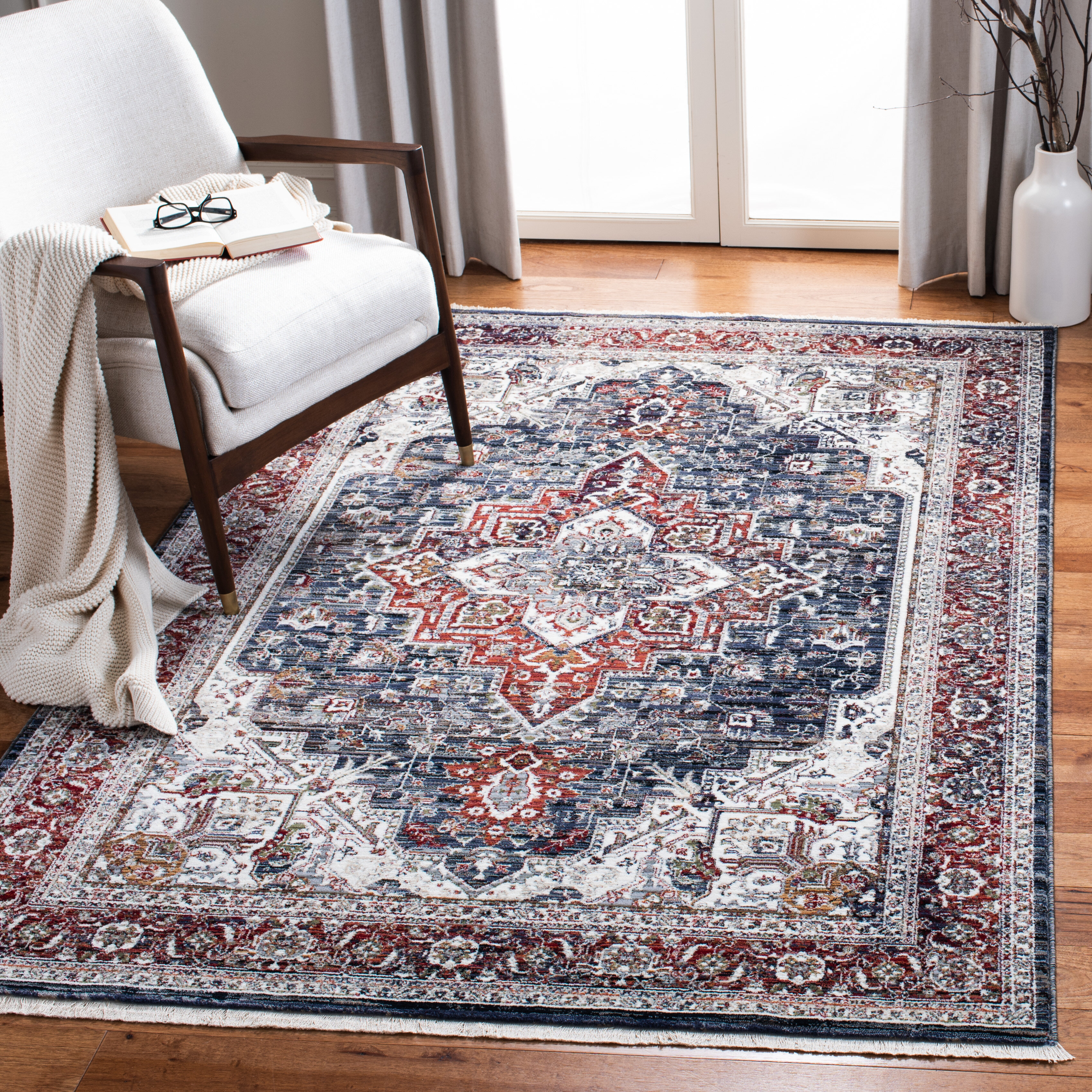 Merry - Grey Navy - Turkish Rugs in Las vegas