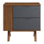 Table de chevet gris noyer