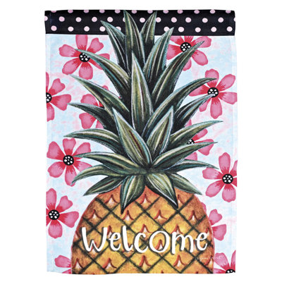 Flag Welcome Pineapple 13x18