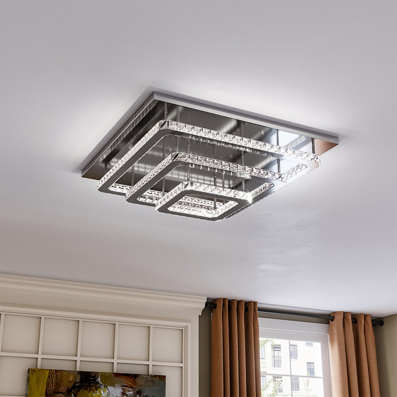 Hurley LED Flush Mount, 23cm H x 60cm W x 60cm D