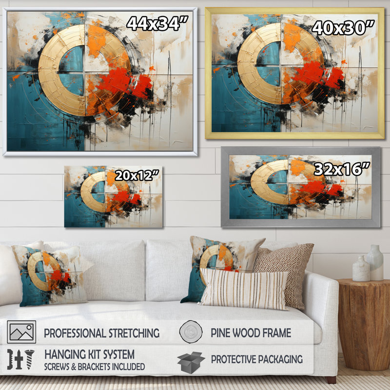 Harmonieux hybride III sur toile, Toile tendue, H 24 po x l 32 po x P 1 po