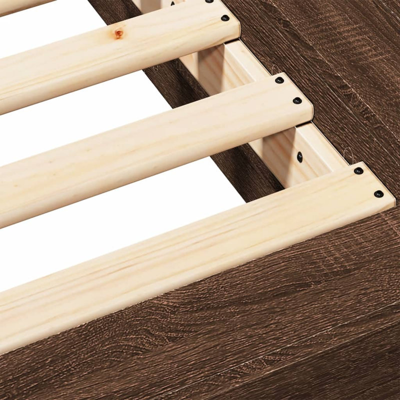 Pasol Bed, Small Single (2'6), Brown Oak