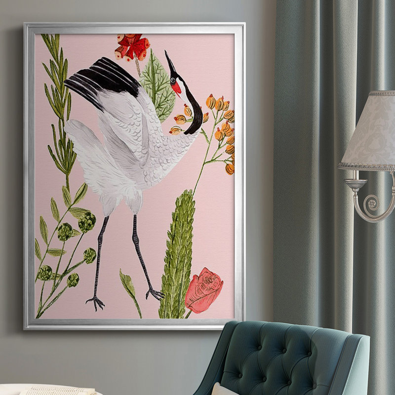 Oiseaux en mouvement VI - peinture à cadre unique, Argent, H 24,5 po x l 18,5 po x P 1,25 po
