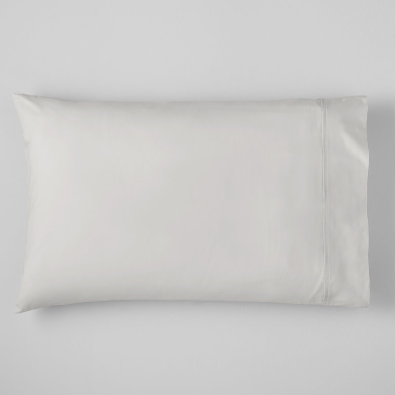 Emrik Brushed Organic Cotton Percale Sheet Set, Twin, Soft Gray