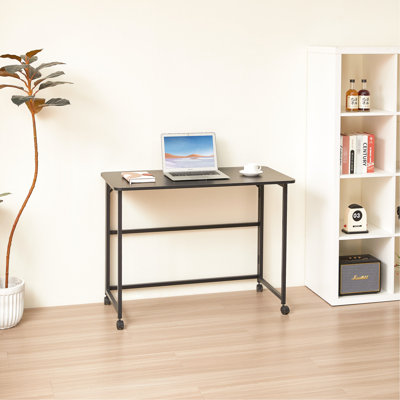 Foldable Office Desk - 39.17 Inches Black Writing For Bedroom, New Type Table Board, Easy To Store And Rearrange Study Computer Desk, Transport
