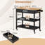 Solid Wood Bar Cart-340553002