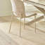 49cm H Polyester Upholstered Full Back Side Chair in Cream