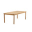 Narooma Rectangular Teak Solid Wood Outdoor Dining Table - 220 cm W 100 cm D