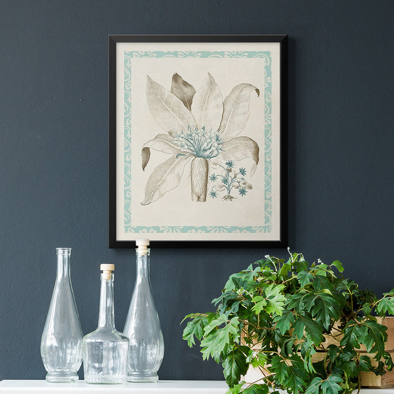 Toile encadrée de qualité supérieure Willow Blue Besler V - prête à être accrochée, Noir, H 24 po x l 20 po