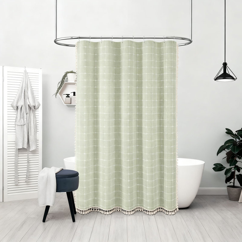 Rideau de douche Farmhouse, Vert