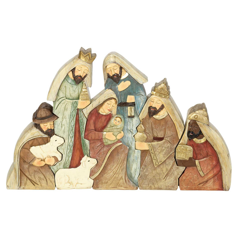 Ensemble de crèche de Noël 5 pièces 6 po