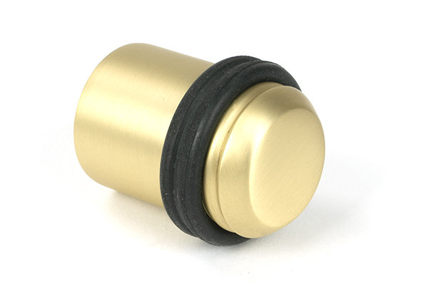 Floor Mounted Satin Brass Door Stop