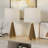 24.5'' Dimmable Wood Grain Metal Table Lamp With Usb Port