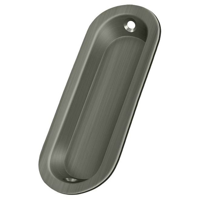 Deltana FP223U15A Flush Pull, Oblong, 3-1/2" x 1-1/4" x 3/8" in Antique Nickel, Antique Nickel
