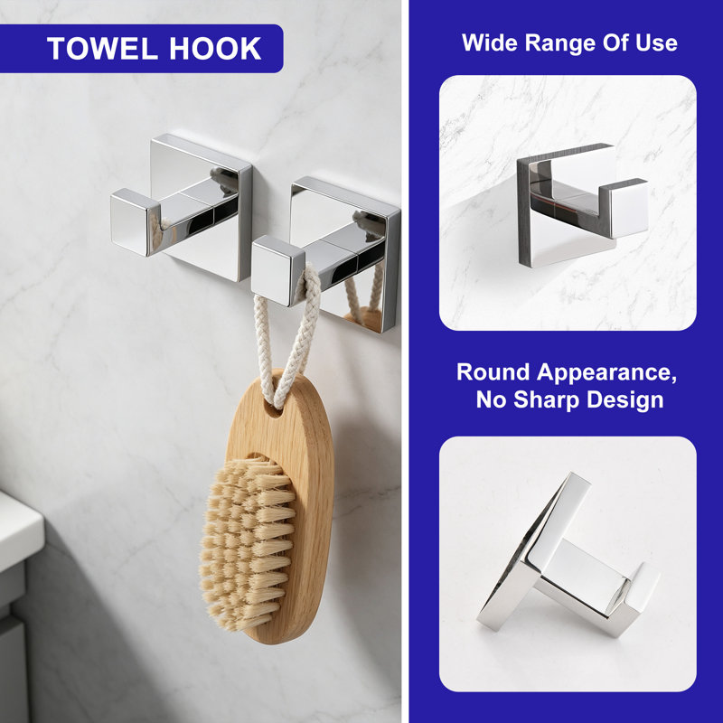 5 - Piece Bathroom Hardware Set, Chrome