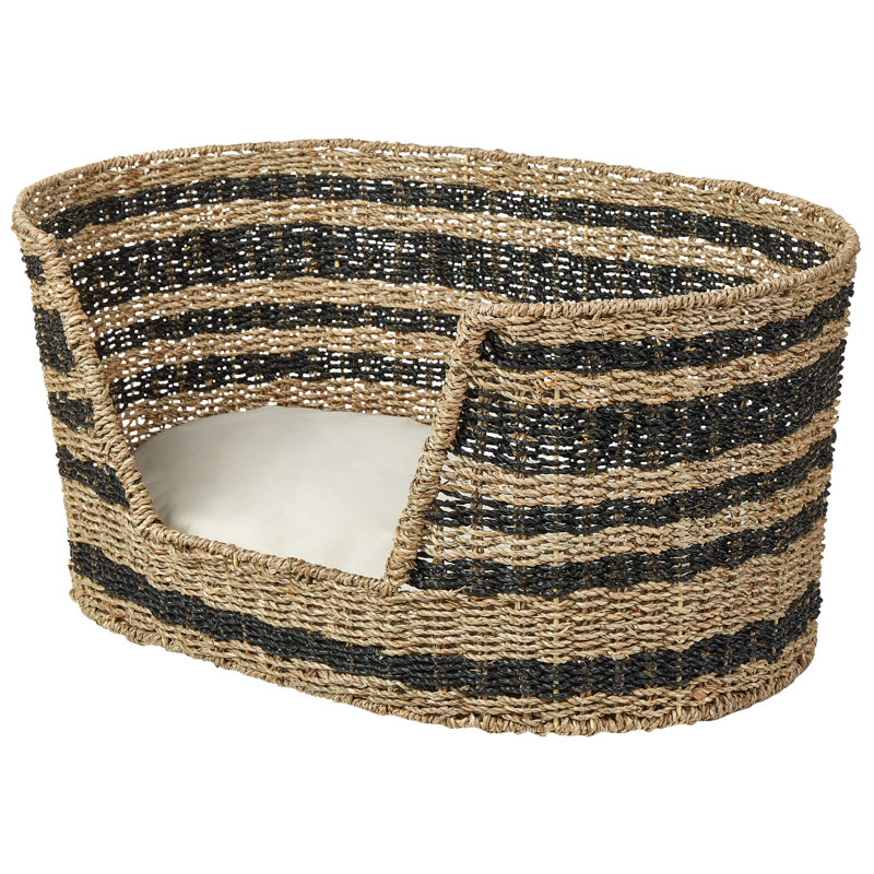 Alverda Striped Cotton Pet Bed