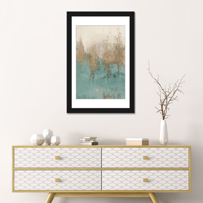 «Through The Gold Trees Abstract II» par Lanie Loreth - Giclée sur toile tendue avec châssis