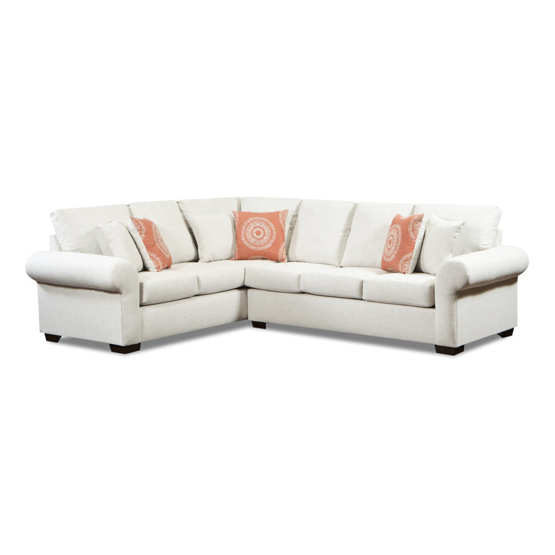 Erihn 95" Wide Left Hand Facing Modular Corner Sectional, Pink