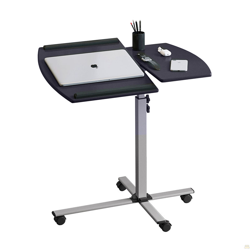 Chariot pour ordinateur portable roulant réglable, graphite