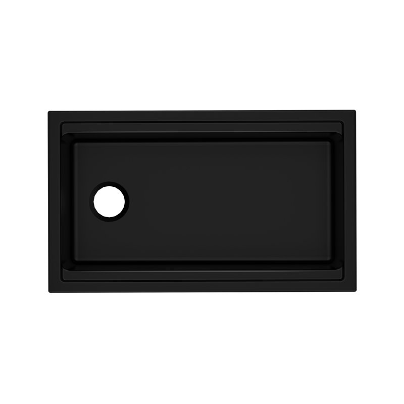 Allia 33" Fireclay Undermount Chef/Workstation Sink, Matte Black