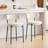 25" Upholstered Modern Counter Height Bar Stools with Curved Back and Metal Frame-1558840259