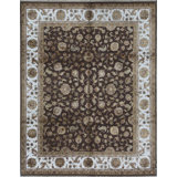 Hand-Knotted High-Quality Brown and Ivory Area Rug