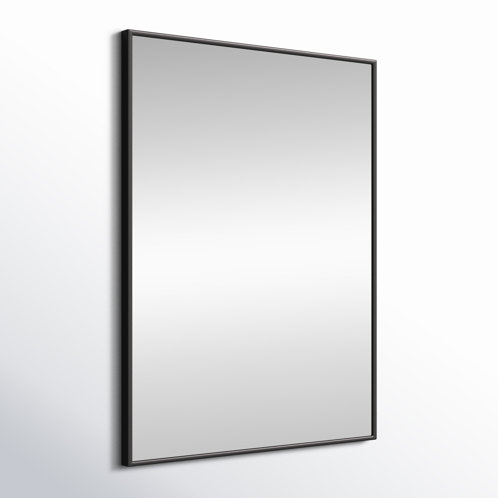 Sabine Metal Rectangle Wall Mirror, 32" x 24", Black
