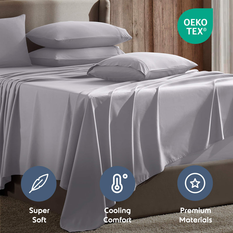 Ensemble de draps en microfibre Hotel Luxury, Lavande clair, Double
