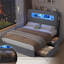 Structure de lit tapissier, lit de rangement avec DEL et station de charge-1012162557-1030962291