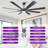 72" Modern Smart 3CCT LED Windmill Large Ceiling Fan with APP and Remote Control, Double-Sided Blades, Dimmable, Reversible 6 Speeds Motor, 5"/10"/24" Downrods-450657450