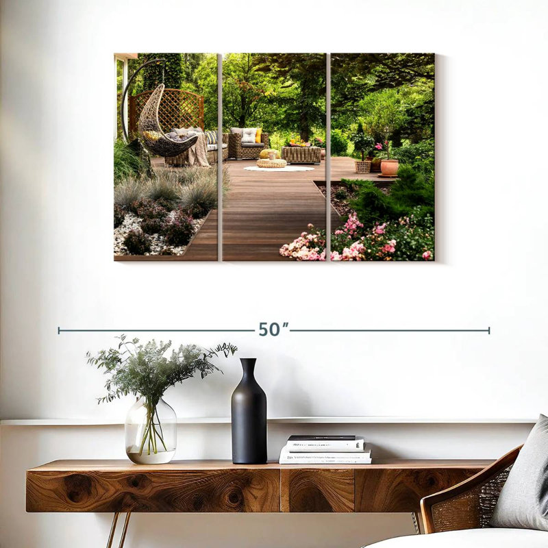 Kerrick Wooden Garden Deck, 24" H x 38" W