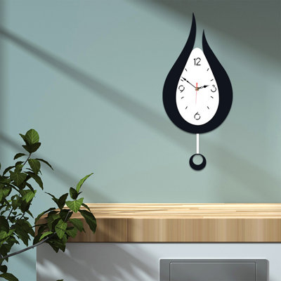 wall clock Large Modern Sway Wall Clock, Living Room Clocks Wall Acrylic Water Drop Silent Decoration Suitable For Home Bedroom Kitchen Office 20.4 × 9.4 Inch