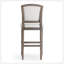 Tabouret de bar 31 po de hauteur gris patiné avec siège et dossier rembourrés gris, 1 pièce-1633483054-1633483053
