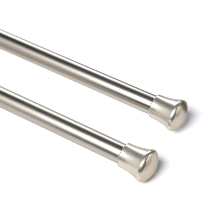 Tringle à rideaux double Franke, l 66 à 120 po, Nickel satiné