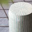 Tabouret d'appoint cylindrique crème et vert