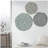 Textured Feather 3-piece Metal Disc Wall Decor Set