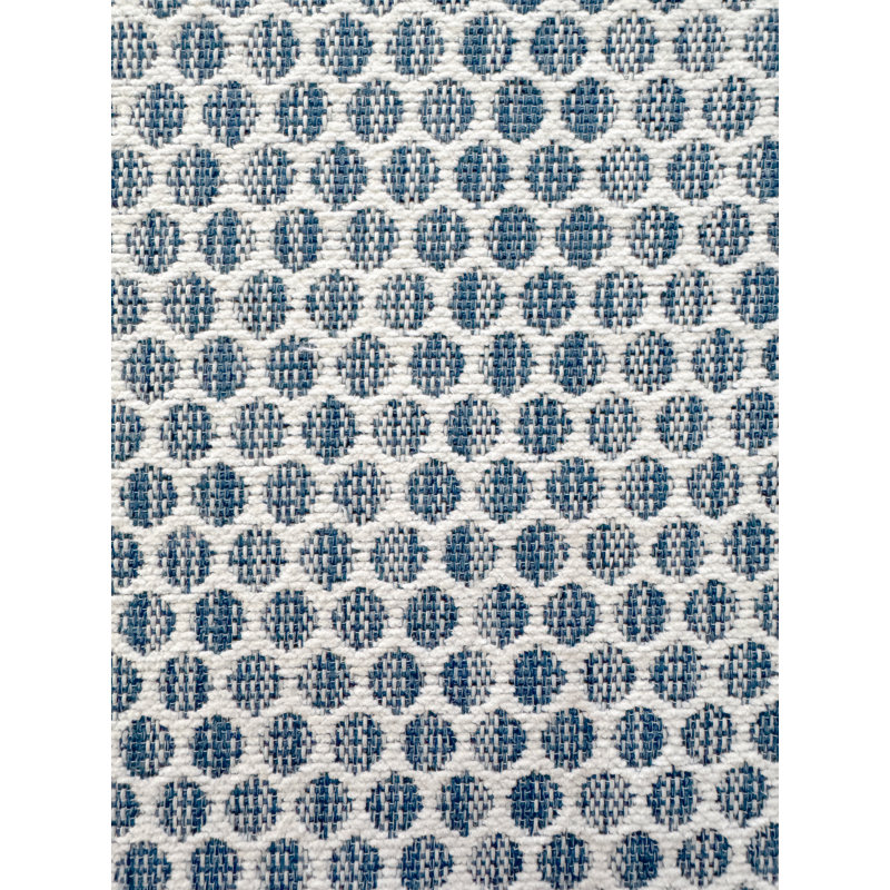 Marine Blue Sailor Dots Indoor Outdoor Pillow Cover 14x20, Light Copper, Square 24", Polyester
