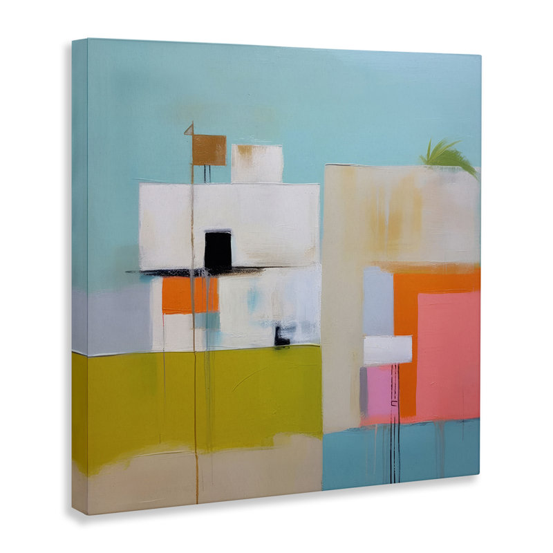 Art mural sur toile Tropical Villa House par Irena Orlov, H 24 po x l 24 po