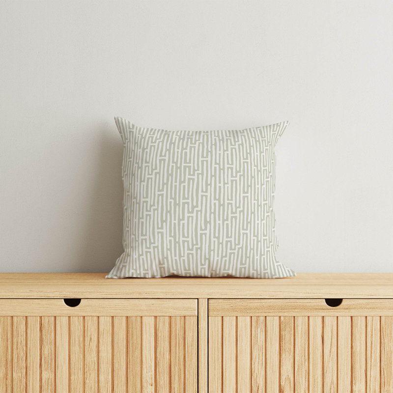 Coussin Twilight Labyrinth, H 18 po x l 18 po, Vert clair