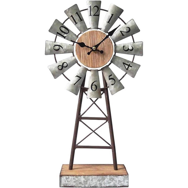 Electric Tabletop Clock in Silver