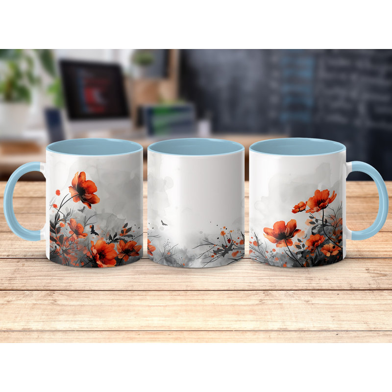 Ceramic Coffee Mug, Light Blue