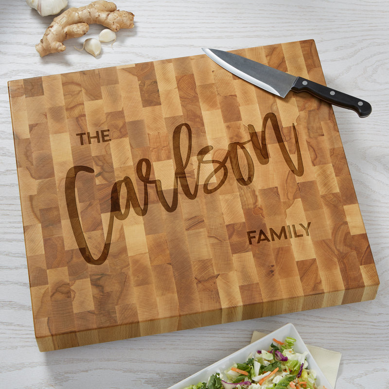 Bold Family Name Personalized Cutting Board, Yes