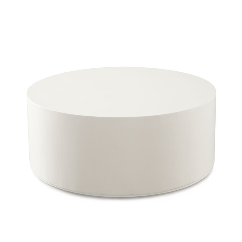 Table basse avec tambour de montage, Blanc