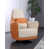 Cuir véritable blanc / orange est en rupture de stock