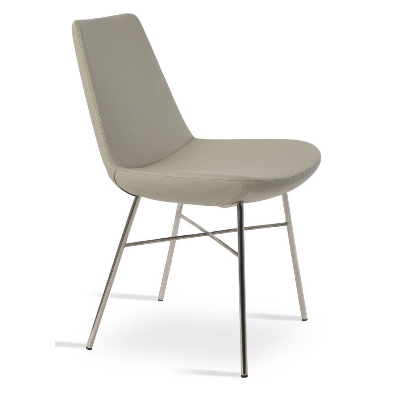 Chaise d'appoint Eiffel Cross, Similicuir os