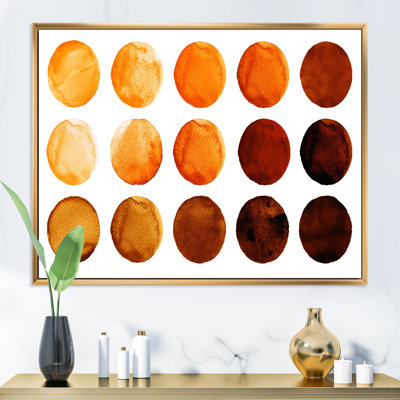 " Nine Circles In Shades Of Orange And Brown II "