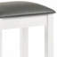 Tabouret de coiffeuse blanc avec siège rembourré