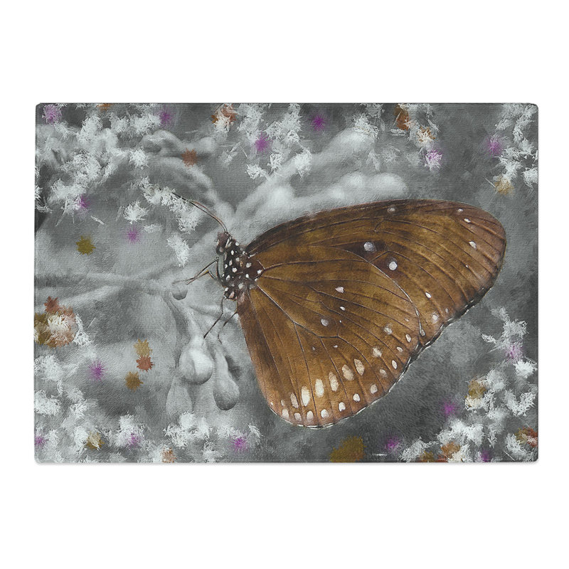 Butterfly Vol.5 Painting Chopping Board, 0.4cm H x 28.5cm W x 39cm L