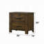 Table de chevet en bois avec 2 tiroirs